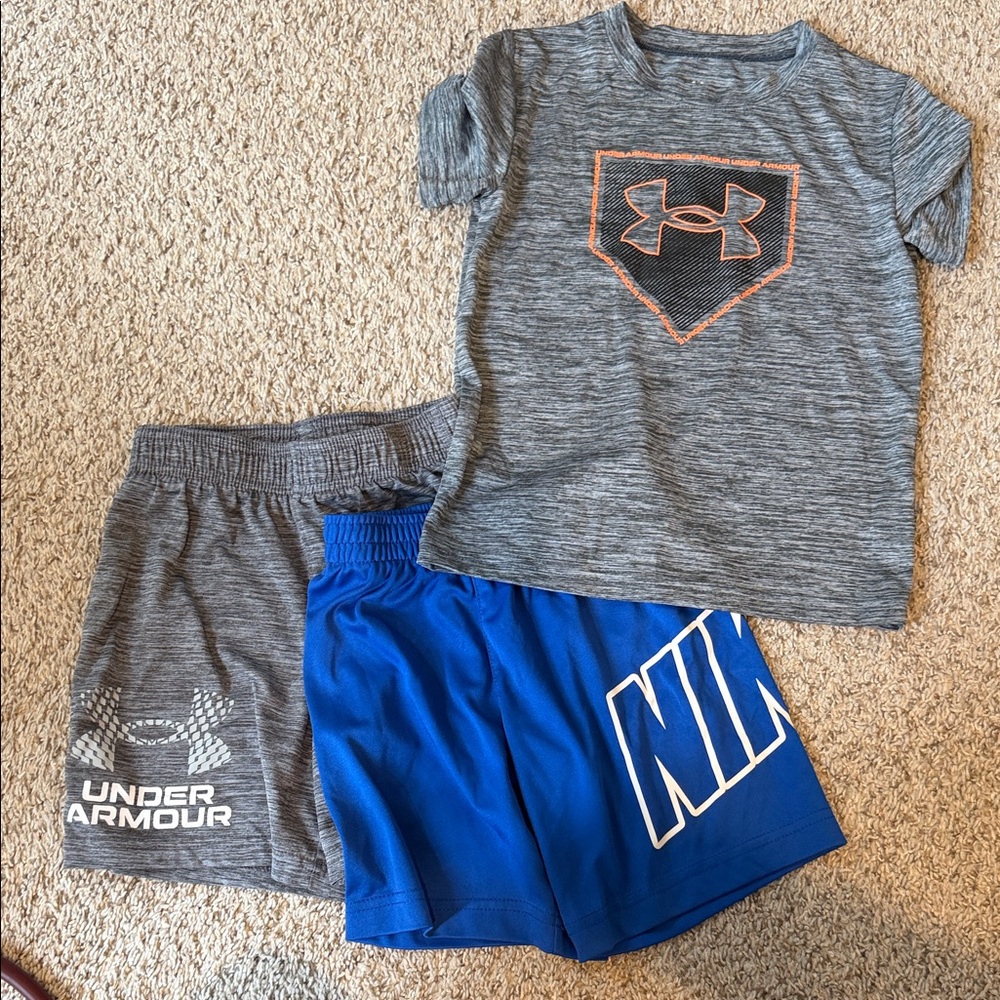 Under Armour Gray and Blue Athletic Set